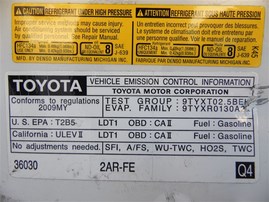 2009 Toyota Rav4 White 2.5L AT 2WD #Z24697